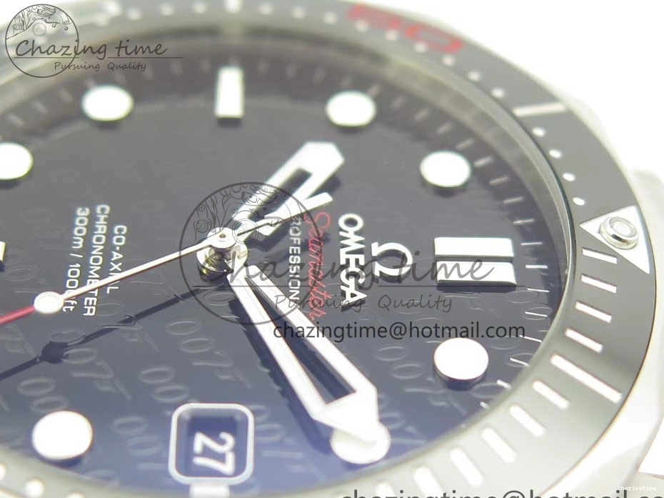 0424 Seamaster 300M Chronometer SS “007” Limited Edition OMF 1:1 Best Edition on SS Bracelet A2824 (Black Balance Wheel) V Seasonal 7952